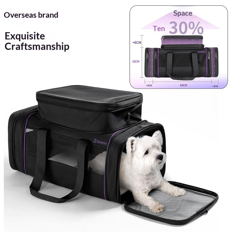Portable Expandable Pet Travel Carrier Soft Bag