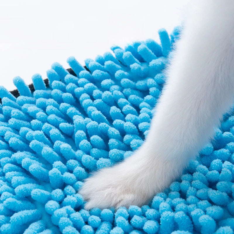 Super Absorbent Microfiber Pet Bath Towel With Hand Pockets