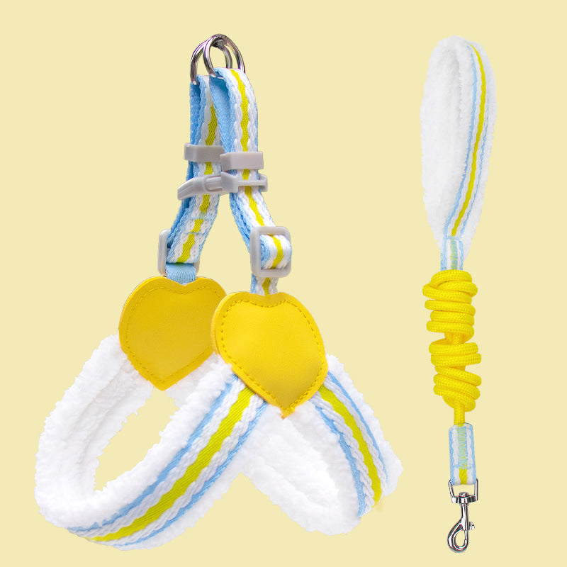 Summer Breathable Adjustable Pet Chest Vest Leash