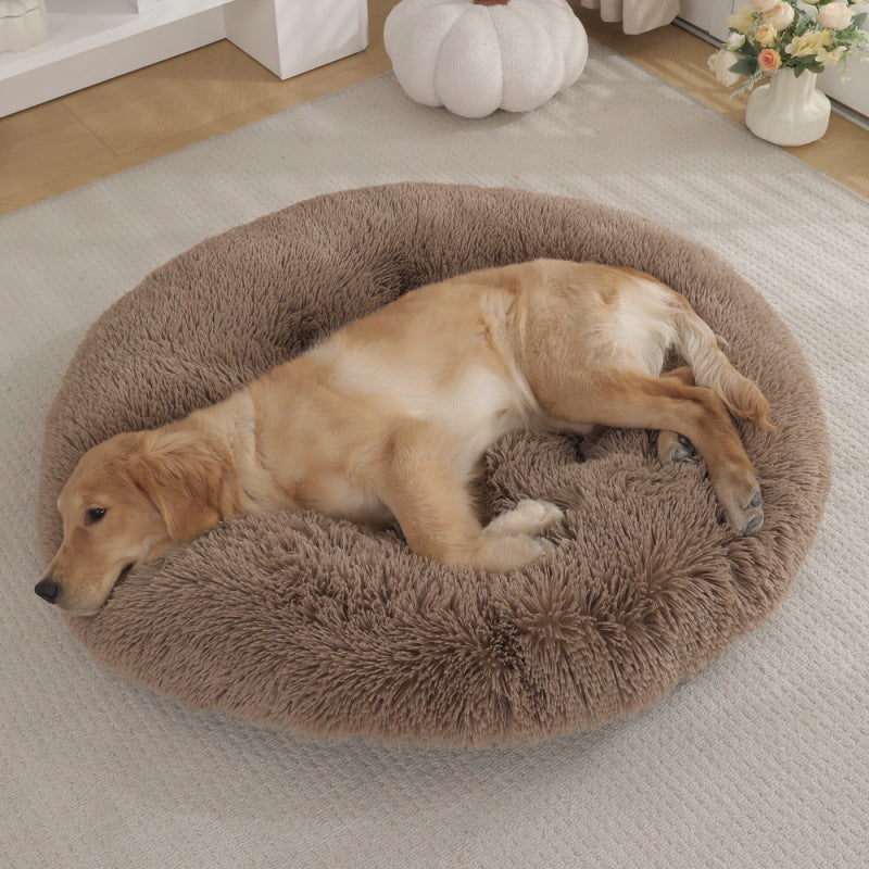 Round Plush Warm Pet Bed Mat