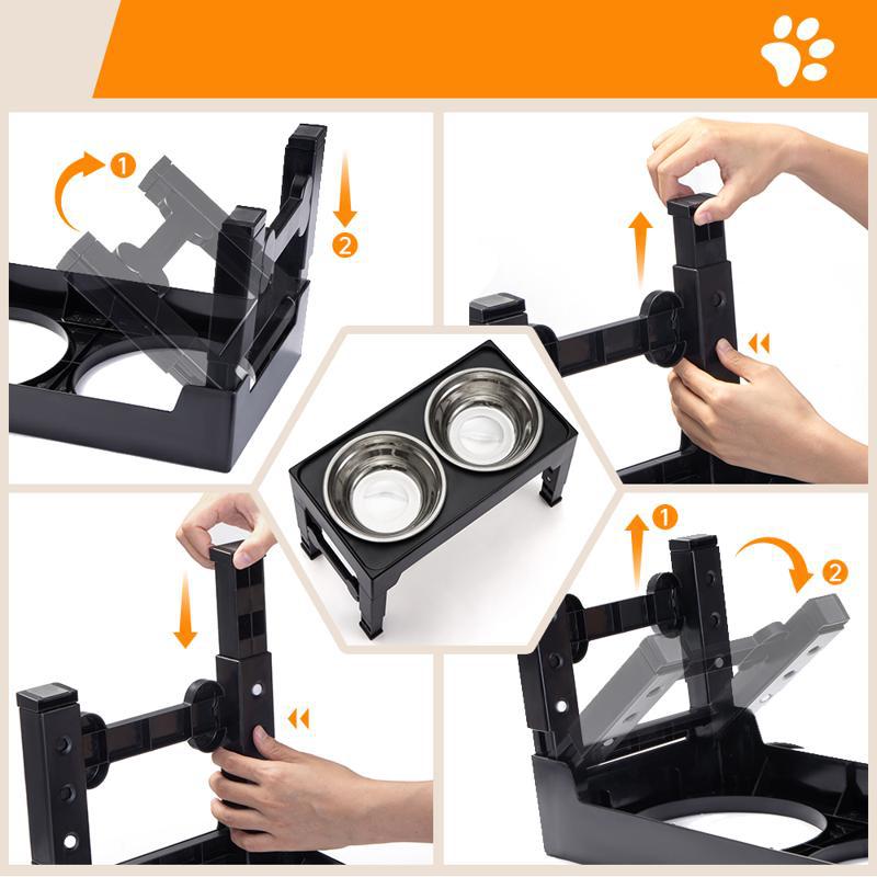 Anti-Tumble Pet Feeding Bowl With Neck Protection