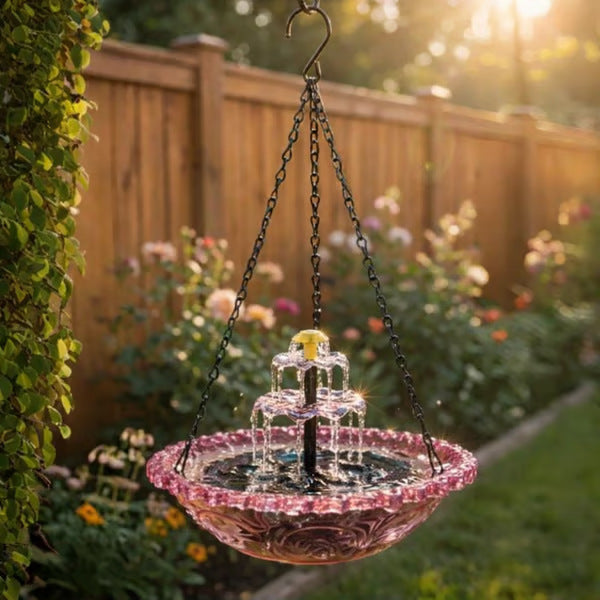Solar-Powered Fountain Bird Feeder Bird Bath