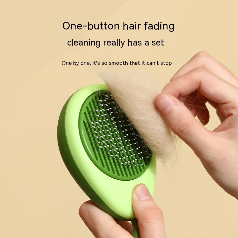 Avocado-Shaped Pet Hair Remover Grooming Brush