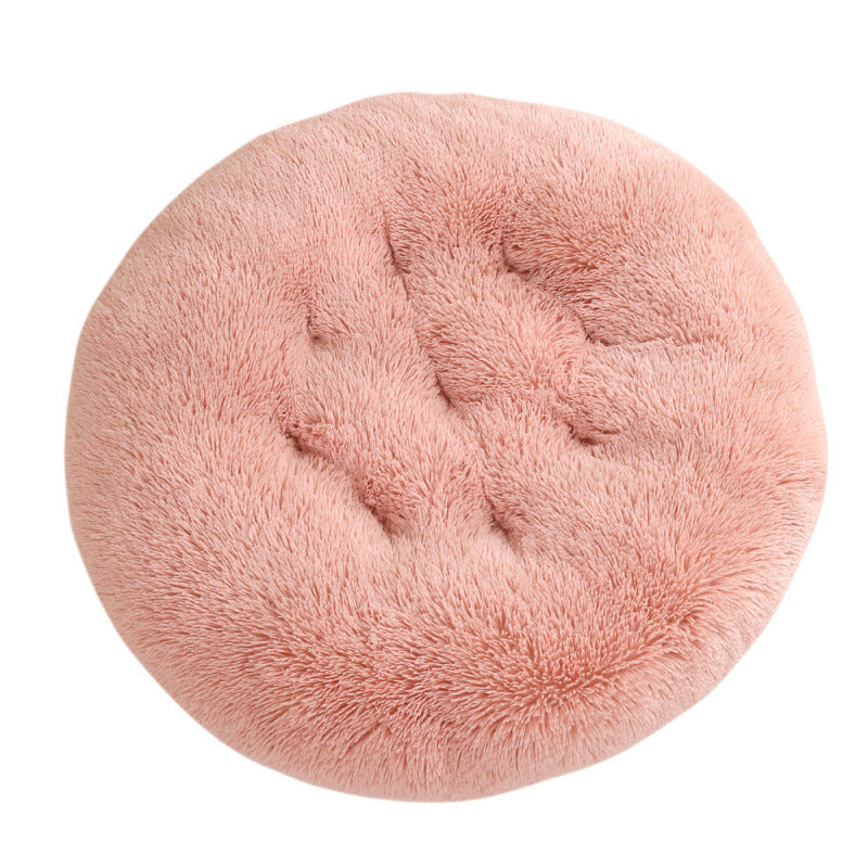 Round Plush Warm Pet Bed Mat