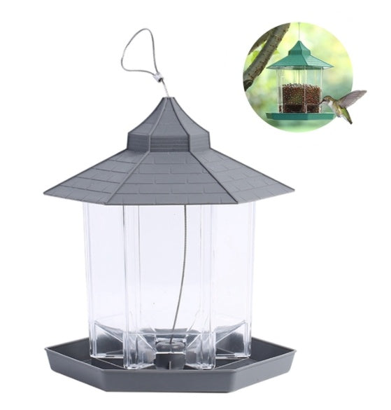 Plastic Bird Feeder Hanging Rope Lanyard Bird Food Dispenser