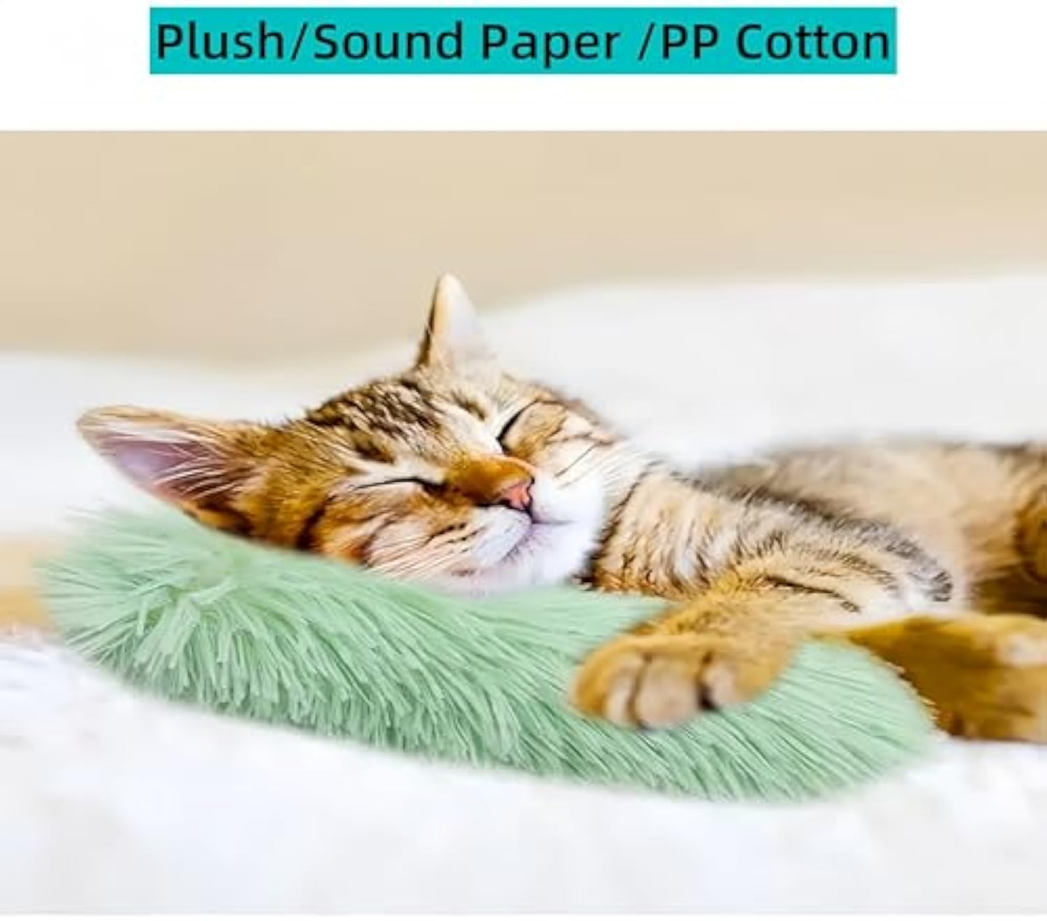 Interactive Soft Crinkle Pet Catnip Toy Pillow