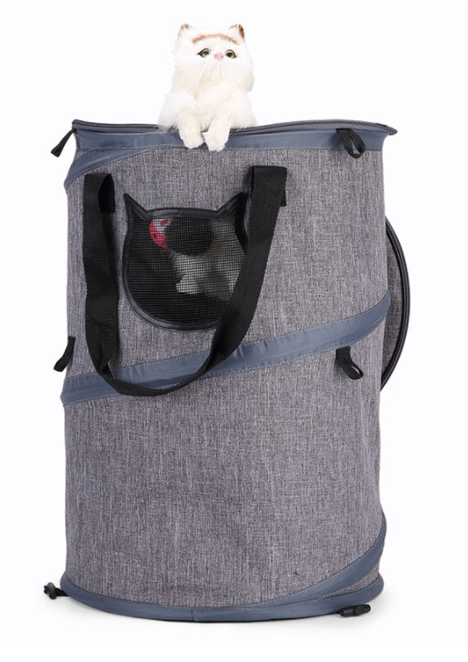 Foldable Pet Carrier Bag And Travel Bed For Outdoor Use