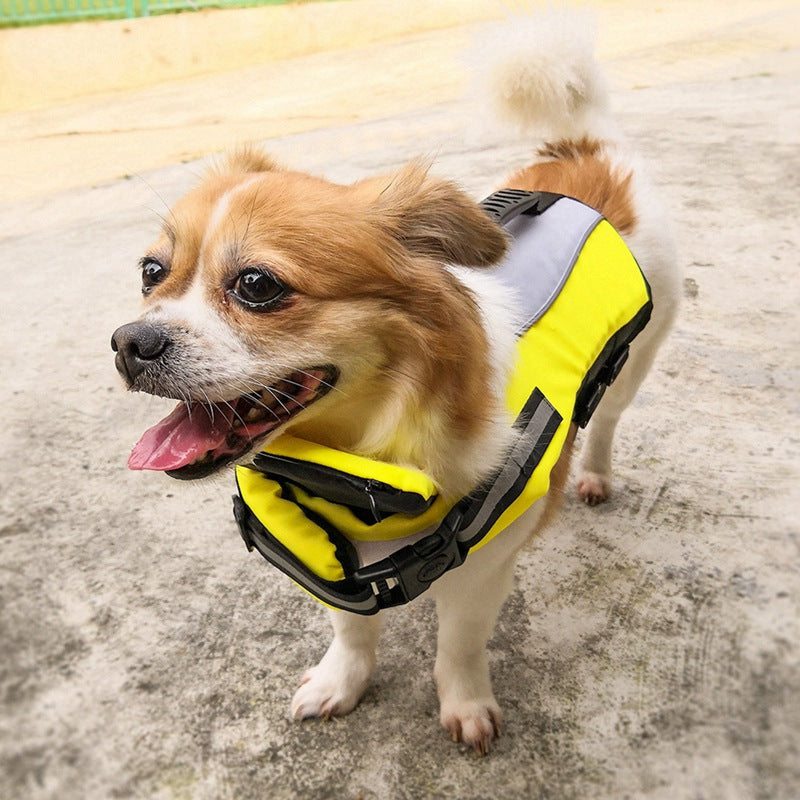 Reflective Nylon Pet Life Jacket With Airbag Safety
