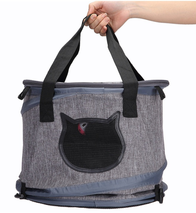 Foldable Pet Carrier Bag And Travel Bed For Outdoor Use