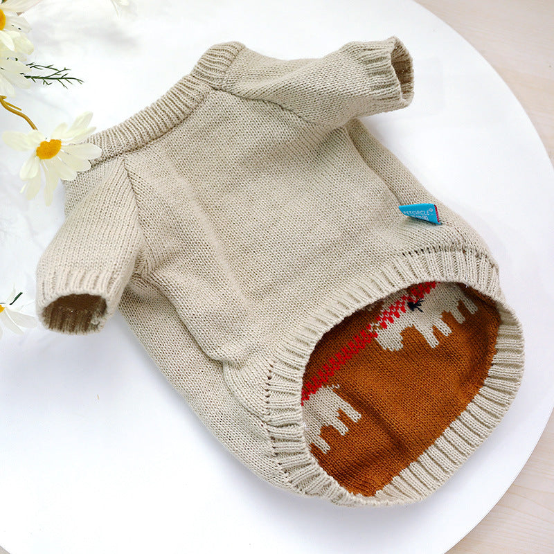 Pet Christmas Sweater Warm Festive Comfortable Winter Outfit