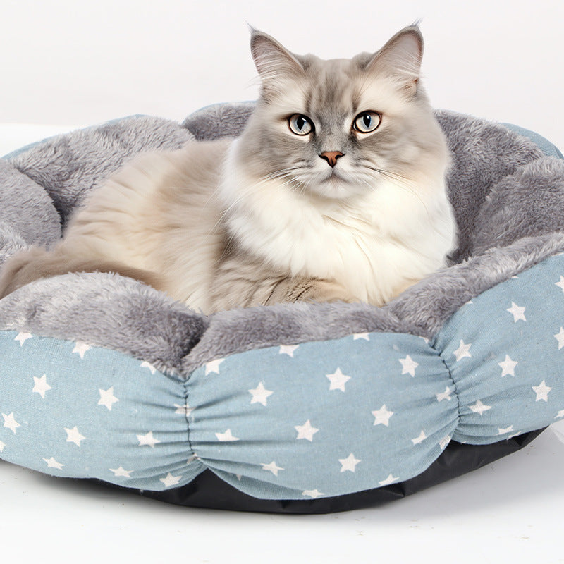 Calming Donut Round Plush Pet Bed