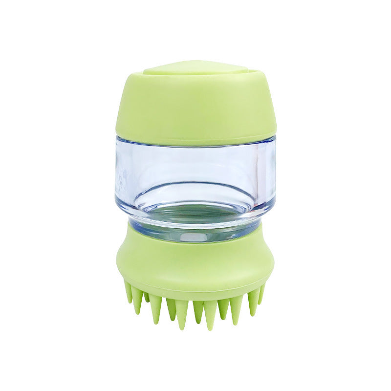 Silicone Pet Grooming Bath Brush With Shampoo Dispenser