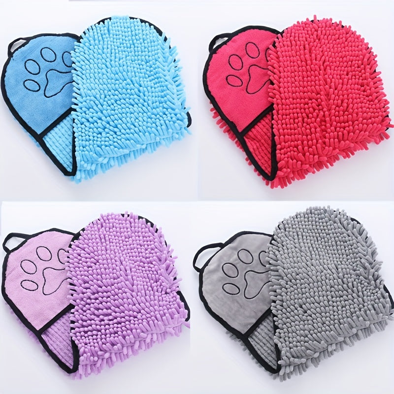 Super Absorbent Microfiber Pet Bath Towel With Hand Pockets
