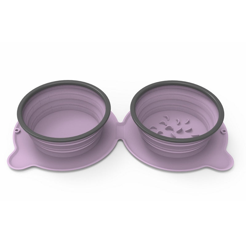 Portable Foldable Pet Travel Food Bowl Non-Slip