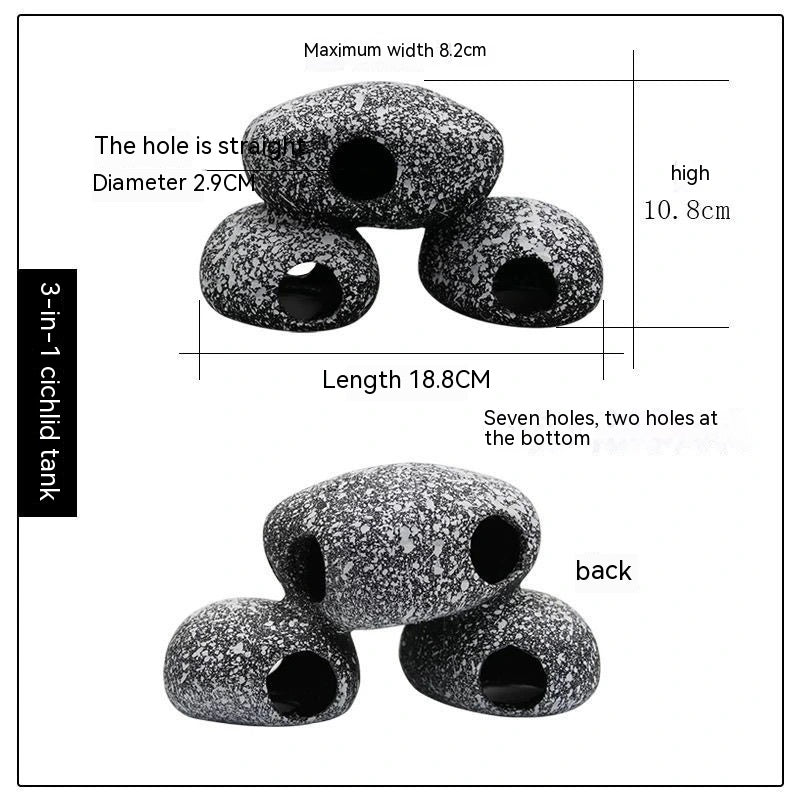 Decorative Stone Landscape Shelter For Pet Tank Breeding