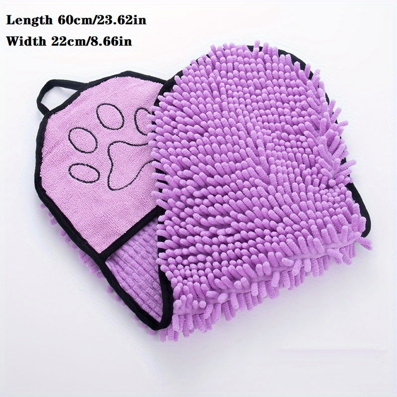 Super Absorbent Microfiber Pet Bath Towel With Hand Pockets