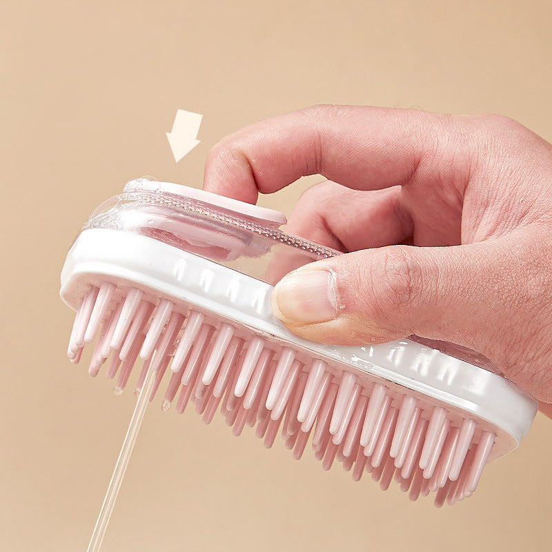 Silicone Pet Bath Massage Brush Foam Cleaner