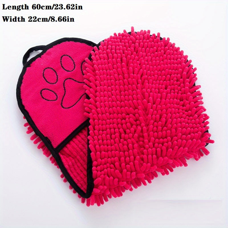 Super Absorbent Microfiber Pet Bath Towel With Hand Pockets