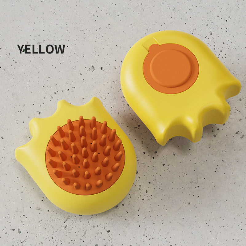 Pet Bath Massage Brush With Shampoo Dispenser