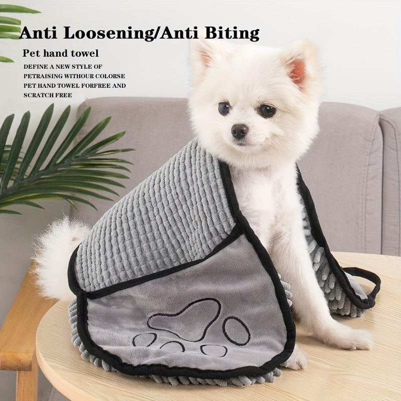 Super Absorbent Microfiber Pet Bath Towel With Hand Pockets