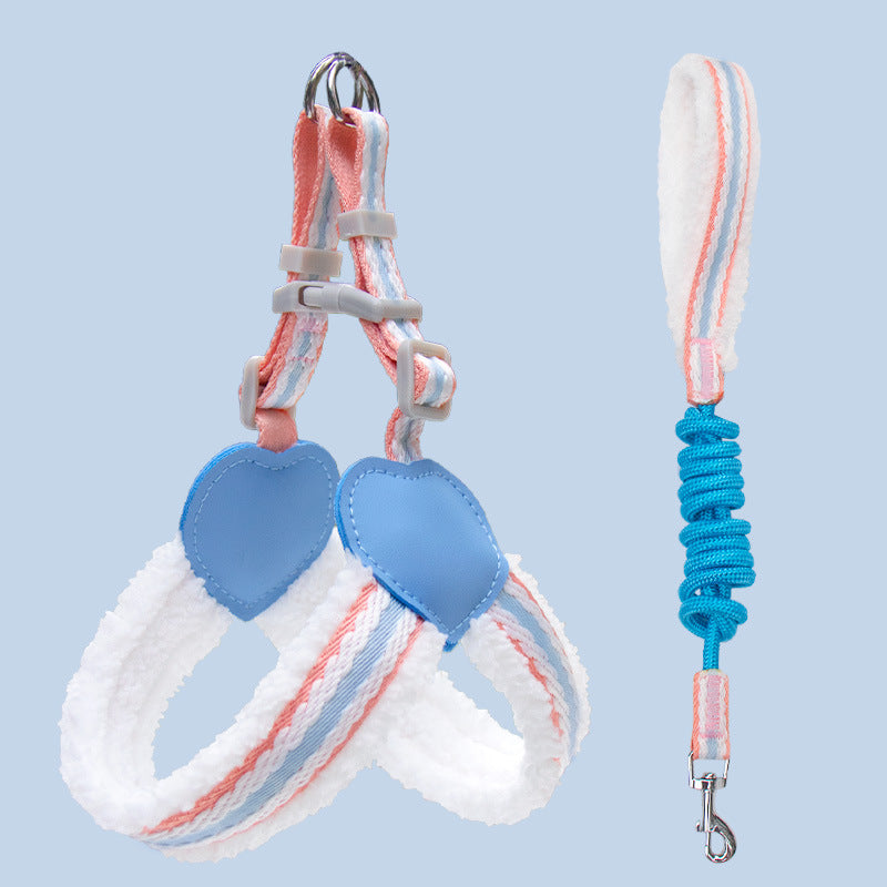 Summer Breathable Adjustable Pet Chest Vest Leash