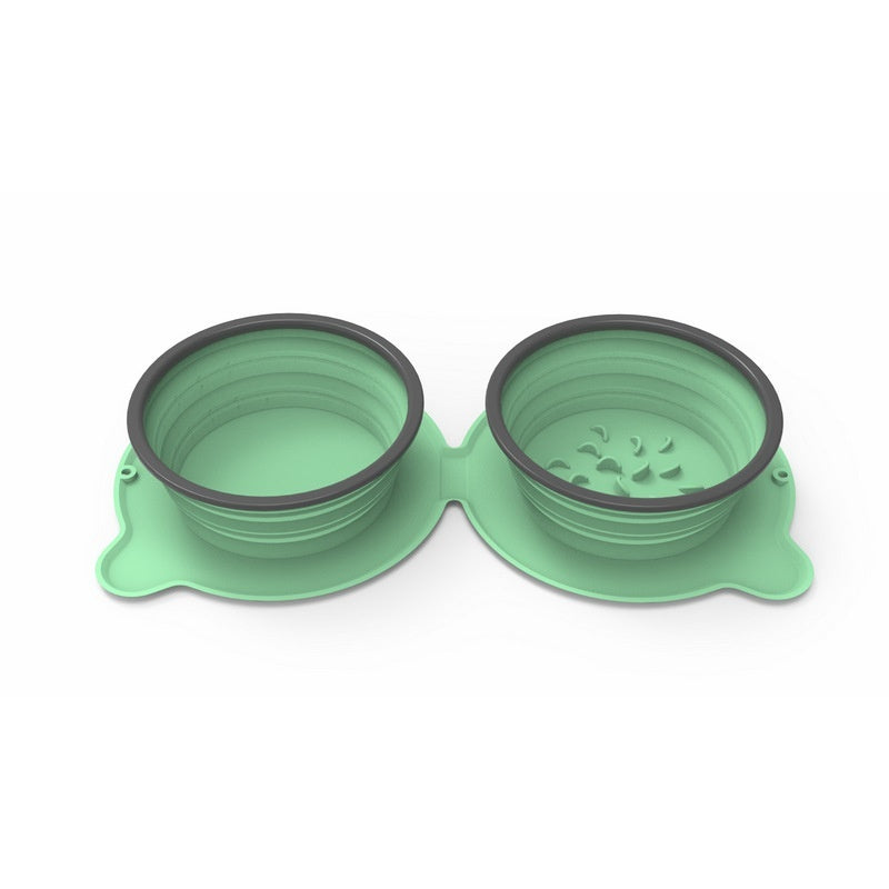 Portable Foldable Pet Travel Food Bowl Non-Slip