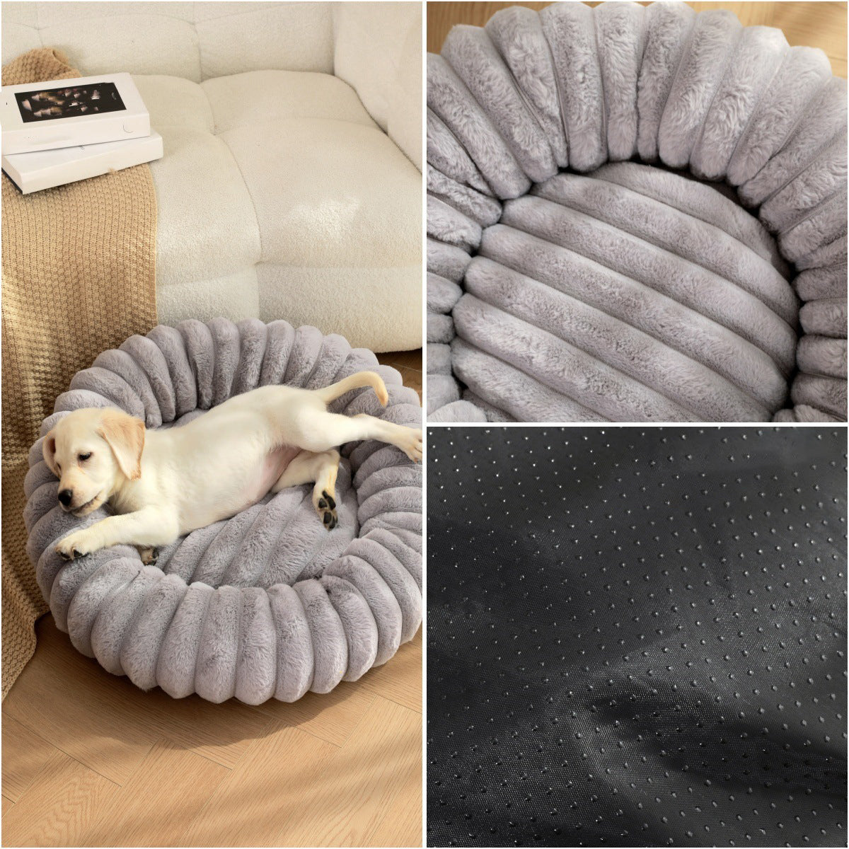 High-Weight Plush Round Pet Nest Warm Bed