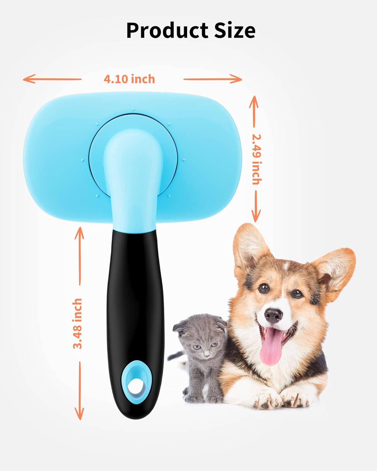 Pet Grooming Brush For Shedding And Hair Removal