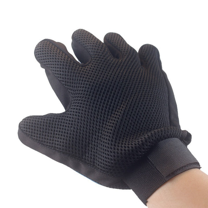 Five-Finger Silicone Pet Bath Brush With Hose Spray