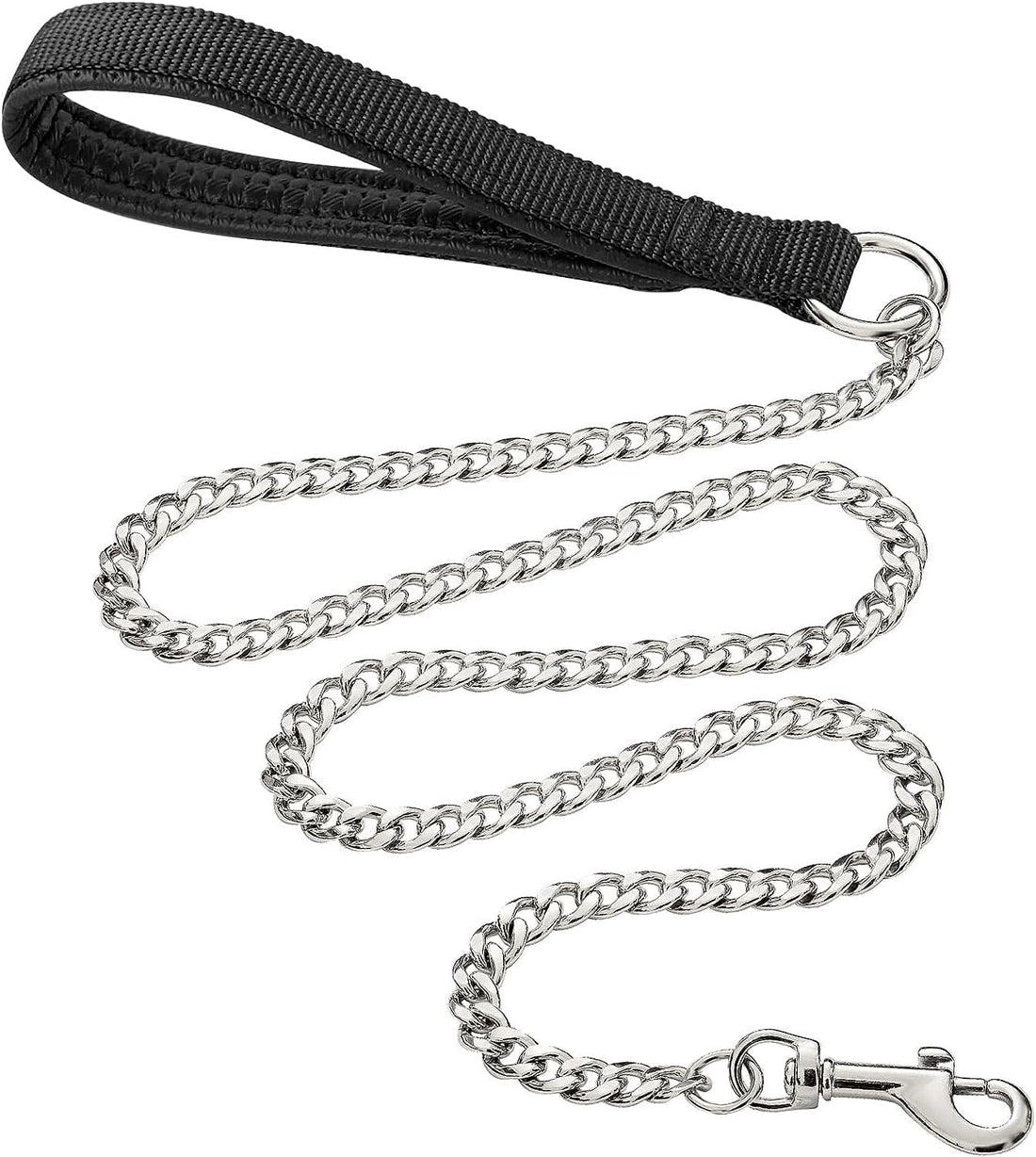 Heavy Duty Metal Chain Pet Leash With Padded Handle