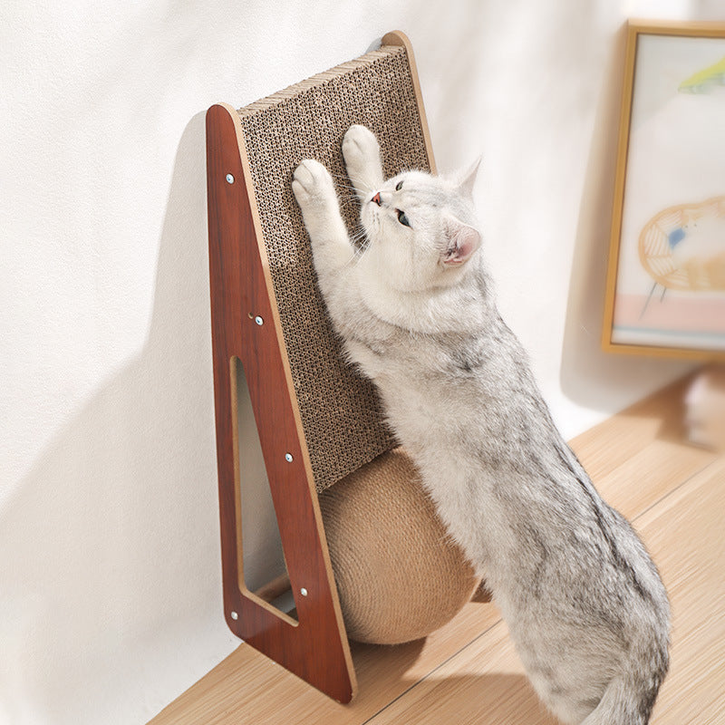 Pet Corrugated Paper Scratching Board Interactive Chew Toy
