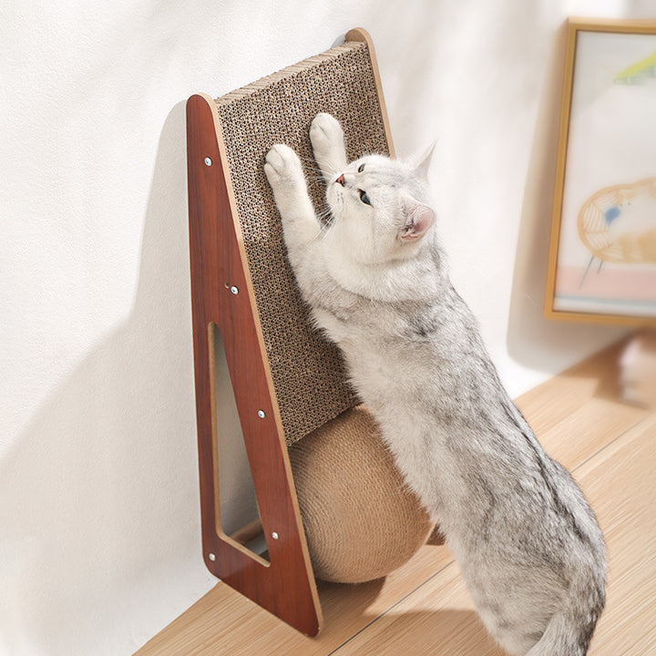 Pet Corrugated Paper Scratching Board Interactive Chew Toy