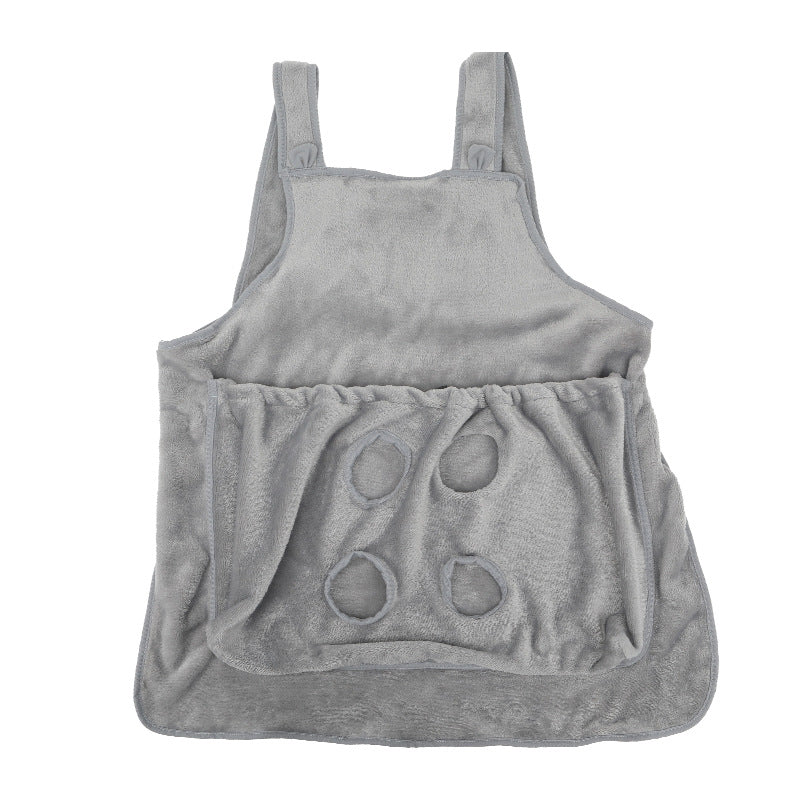 Outdoor Pet Carrier Apron Plush Chest Bag For Travel