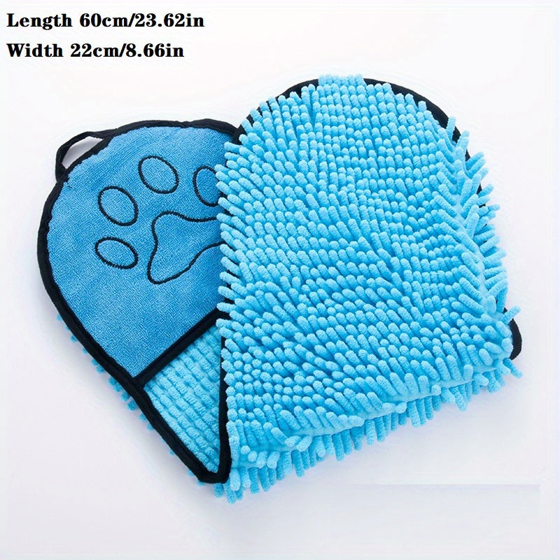 Super Absorbent Microfiber Pet Bath Towel With Hand Pockets