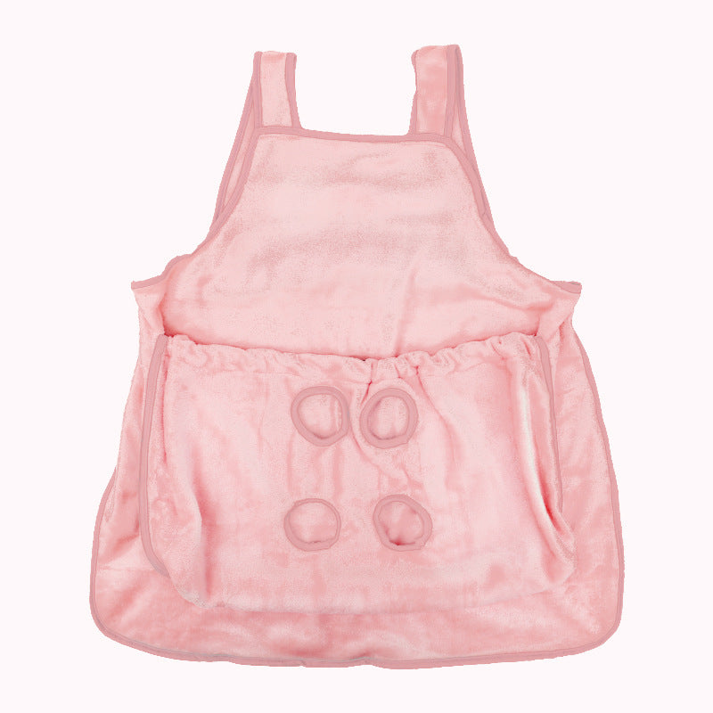 Outdoor Pet Carrier Apron Plush Chest Bag For Travel