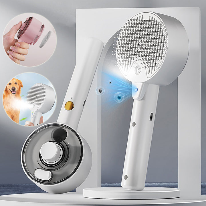 Self-Cleaning Pet Hair Remover Grooming Brush