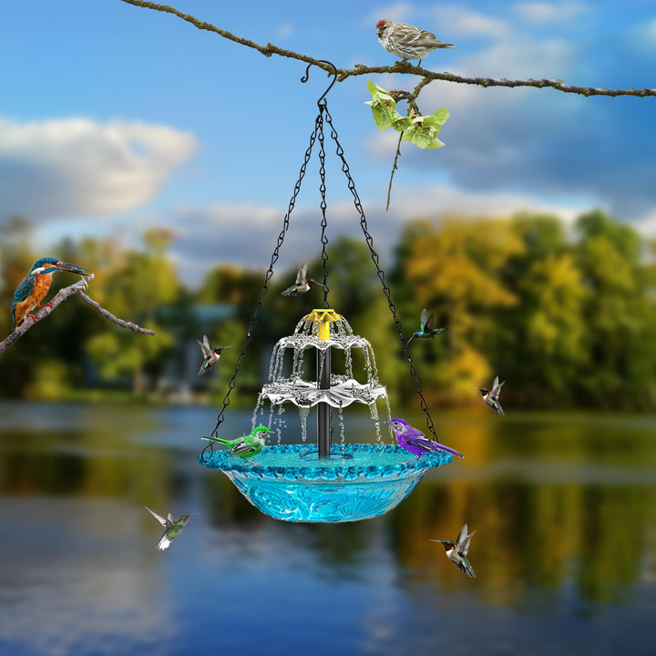 Solar-Powered Fountain Bird Feeder Bird Bath