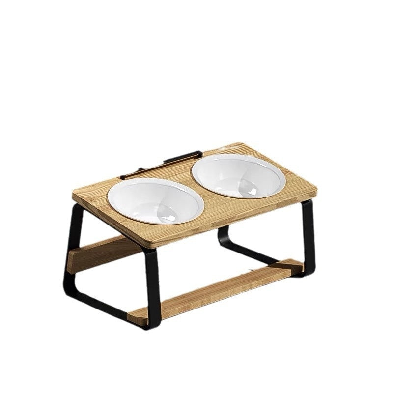 Ceramic Double Pet Feeding Bowl For Water And Food