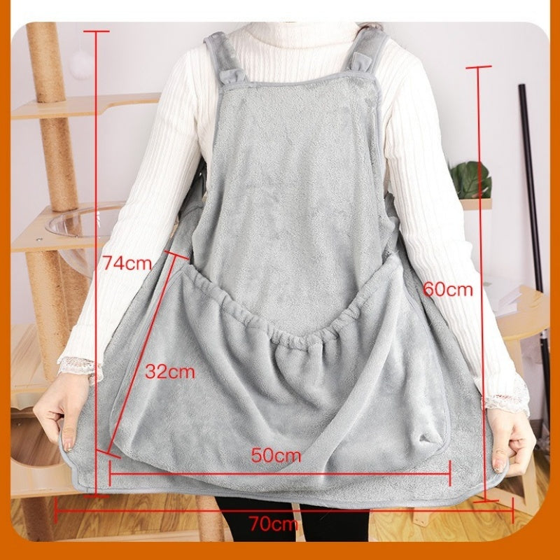 Outdoor Pet Carrier Apron Plush Chest Bag For Travel