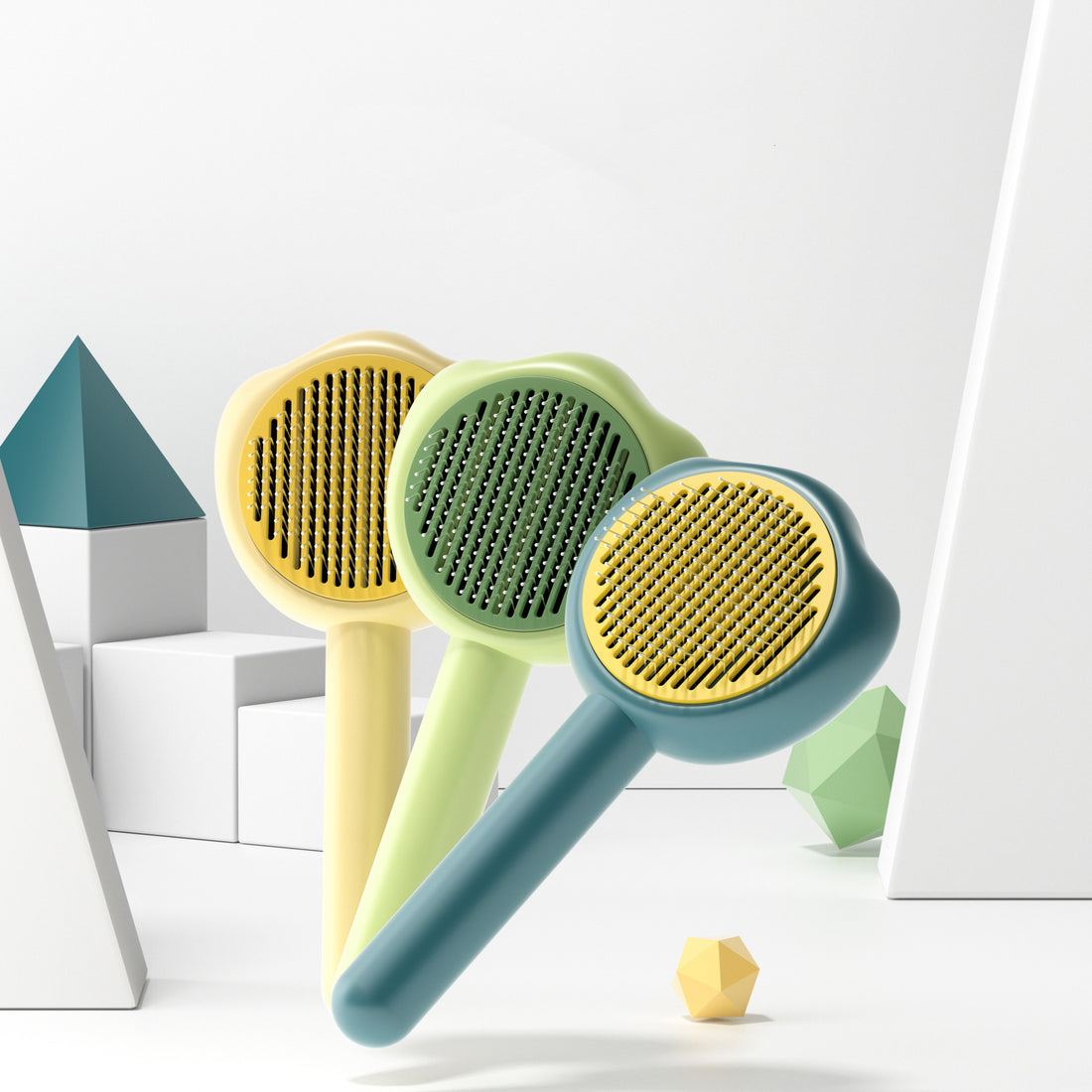 Self-Cleaning Pet Grooming Comb And Hair Remover